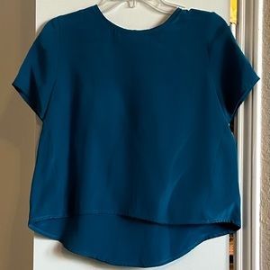 Co collections Teal Silk Blouse